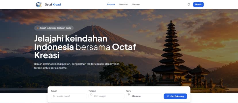 Octaf Kreasi — Platform Booking Travel Digital 1